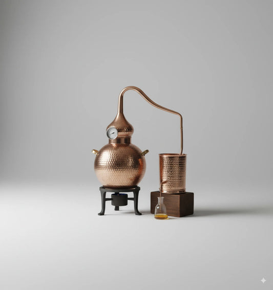 Copper still size guide infographic