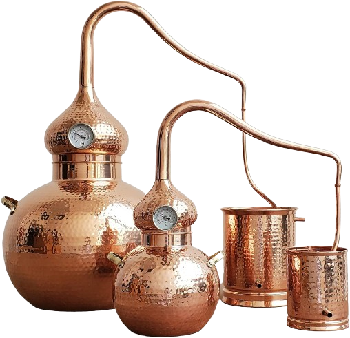Copper alembic still for essential oil and botanical distillation