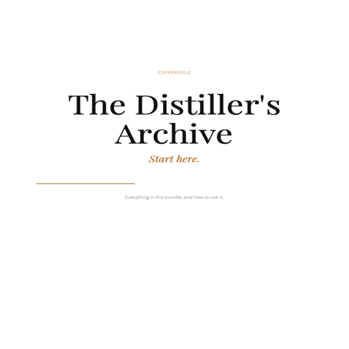 The CopperHolic Distiller's Archive — cover
