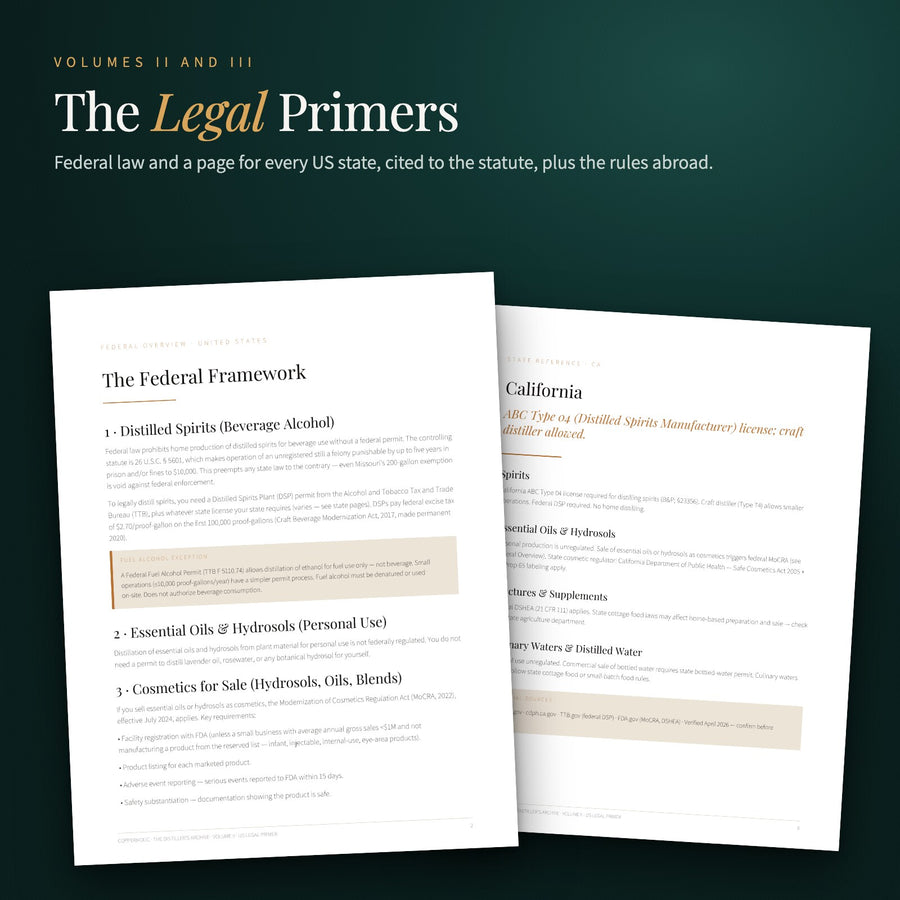US Legal Primer pages: the federal framework and a state reference page