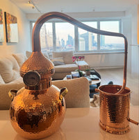Customer photo of a CopperHolic copper alembic still, shared by therese